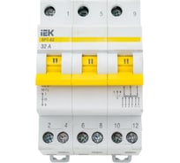 Трехпозиционный выключатель-разъединитель IEK ВРТ-63, 3P, 32А MPR10-3-032