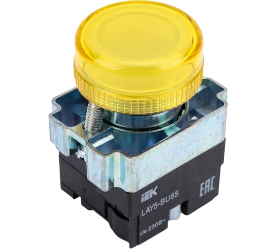 Индикатор IEK LAY5-BU65, желтого цвета, d22мм BLS50-BU-K05