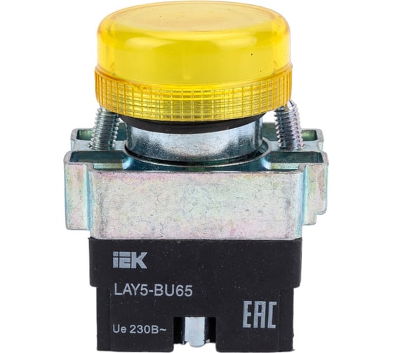 Индикатор IEK LAY5-BU65, желтого цвета, d22мм BLS50-BU-K05