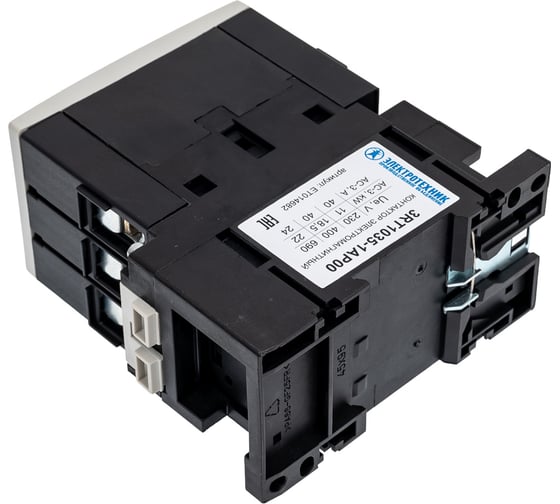 Контактор электромагнитный Электротехник 3RT1035-1AP00, 3-полюса, 40A, AC-3, 18,5кВт/400V, 230V AC, 50/60Гц, типоразмер S2, винтовые клеммы, IP20, ET014682