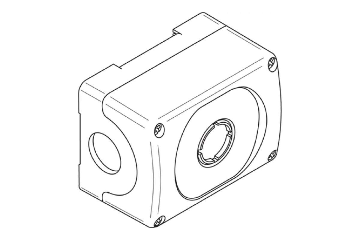 Корпус кнопочного поста ABB MEPY1-0 на 1 элемент, желтый, пластик ...