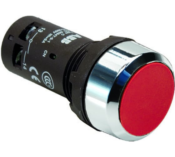 Кнопка без фиксации ABB CP1-30R-11, 1НО+1HЗ, красная 1SFA619100R3071