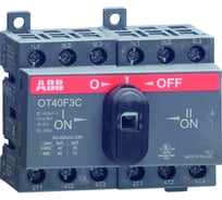 Рубильник ABB OT16F3C, реверсивный, 3п, с рукояткой, DIN/винт 1SCA104816R1001