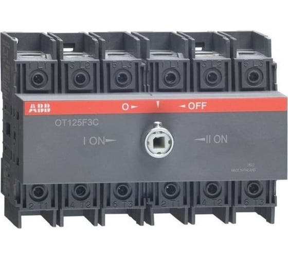 Рубильник ABB OT125F3C, реверсивный, 3п, без рукоятки 1SCA105037R1001