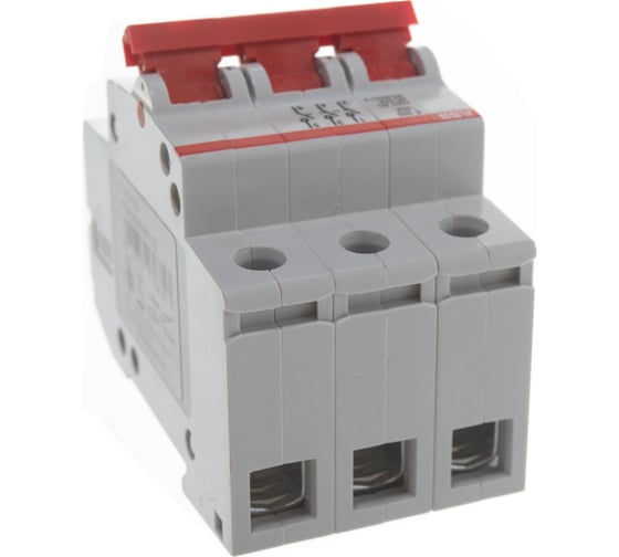 Рубильник ABB E203r 3 полюса, 125A, рычаг красный 2CDE283001R0125