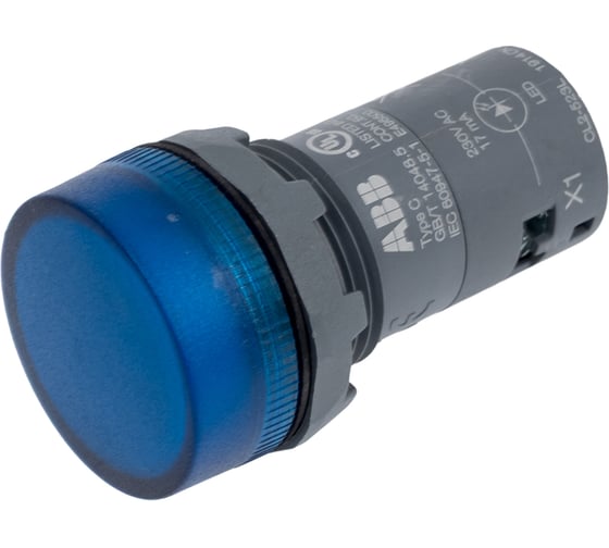 Лампа ABB CL2-523L синяя со встроенным светодиодом 230В AC 1SFA619403R5234 1