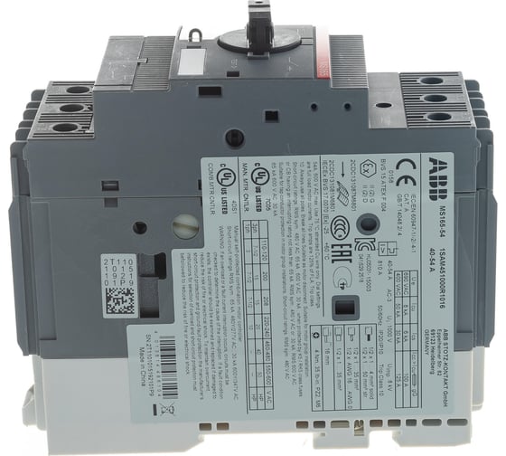 Автоматический выключатель с регулированием тепловой защитой ABB MS165-54 25кА, 40А-54А 1SAM451000R1016