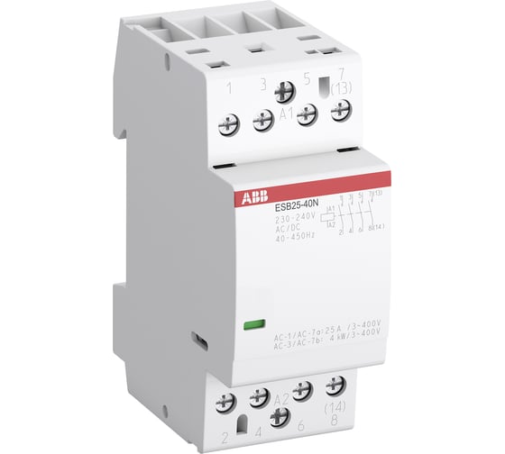 Контактор ABB ESB25-20N-06 модульный, катушка, 230В, AC/DC 1SAE231111R0620