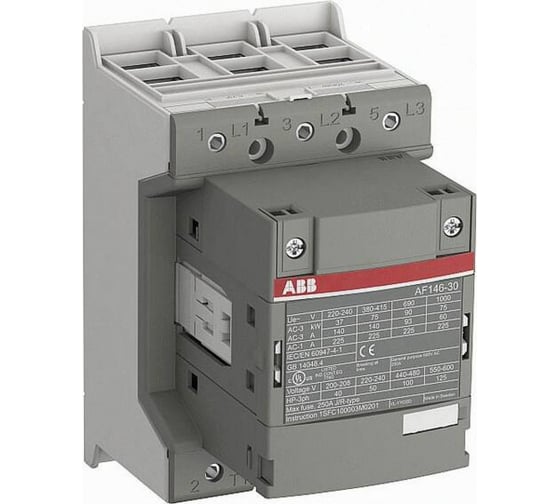 Контактор ABB AF116-30-00-13, 116А, AC3, катушка, 100-250В, AC/DC 1SFL427001R1300