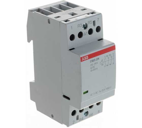 Контактор ABB ESB25-22N-06, модульный, 25А, АС-1, 2НО+2НЗ, катушка, 230В, AC/DC 1SAE231111R0622