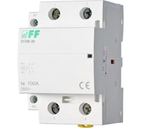 Контактор Евроавтоматика F&F ST100-20 2NO, потребляемая мощность 6.4Вт, 3 модуля, монтаж на DIN-рейке EA13.001.016