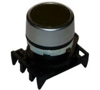 Кнопка Giovenzana плоская, хр., черная, D22 PPRN8CL