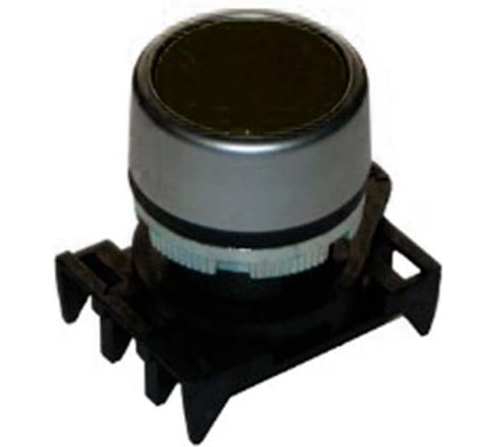 Кнопка Giovenzana плоская, хр., черная, D22 PPRN8CL 1