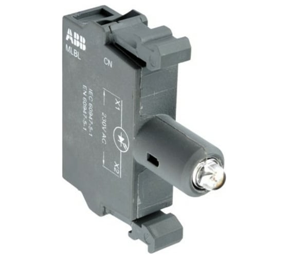 Патрон ABB MLBL-07R, со встроенным светодиодом, красный, 230В, AC 1SFA611621R1071