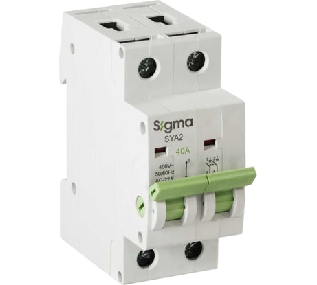 Рубильник (разъединитель) Sigma Elektrik 2P 40A  1 шт. SYA2040