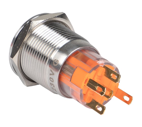Кнопка EKF S-Pro67 19 мм без фикс. с зеленой подсветкой 230В (20 шт.) PROxima s-pro67-121