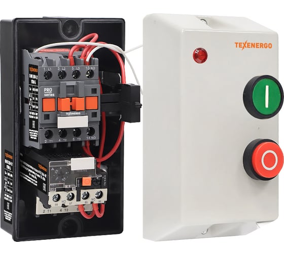 Магнитный пускатель Texenergo ПМЛ 1230 400В У2 Б РТЛ 1014-М2 7,0-10А PM3L12QR14L