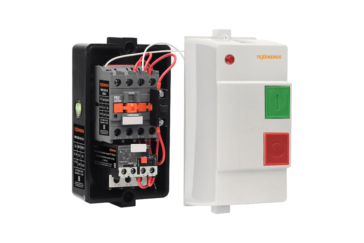 Магнитный пускатель Texenergo ПМЛ 2230 400В 25А У2 Б РТЛ 1022-М2 17-25А ...