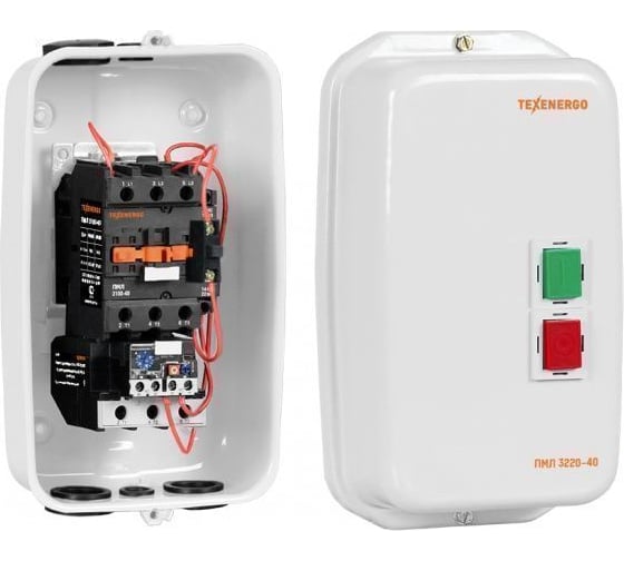 Магнитный пускатель Texenergo ПМЛ 3220 230В 40А 1з+1р У2 Б РТЛ 2055-М2 30-40А PM3L40MR55