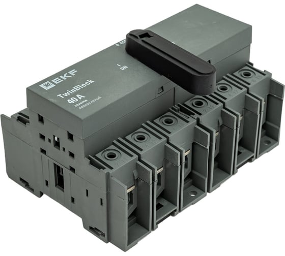 Реверсивный рубильник c рукояткой для прямой установки EKF 40A, 3P, TwinBlock tb-s-40-3p-rev