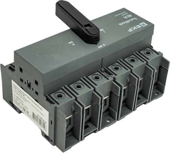 Реверсивный рубильник c рукояткой для прямой установки EKF 40A, 3P, TwinBlock tb-s-40-3p-rev
