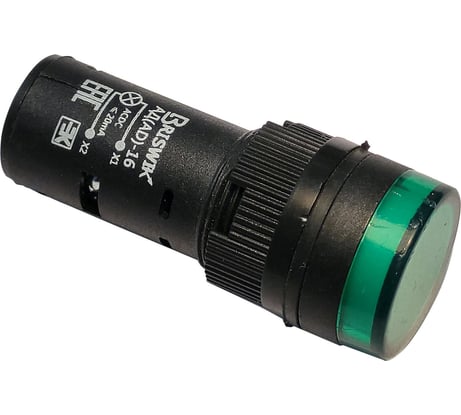 Индикатор светодиодный Briswik АД(AD)-16 зеленый 220В AC/DC IP65 16AC/DC220V-g.BR