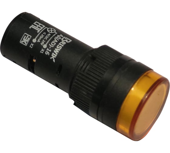Индикатор светодиодный Briswik АД(AD)-16 желтый 24В AC/DC IP65 16AC/DC24V-y.BR 1