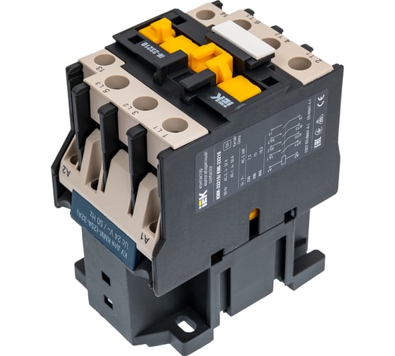 Контактор IEK КМИ-23210, 32А, 24В/АС3, 1НО KKM21-032-024-10