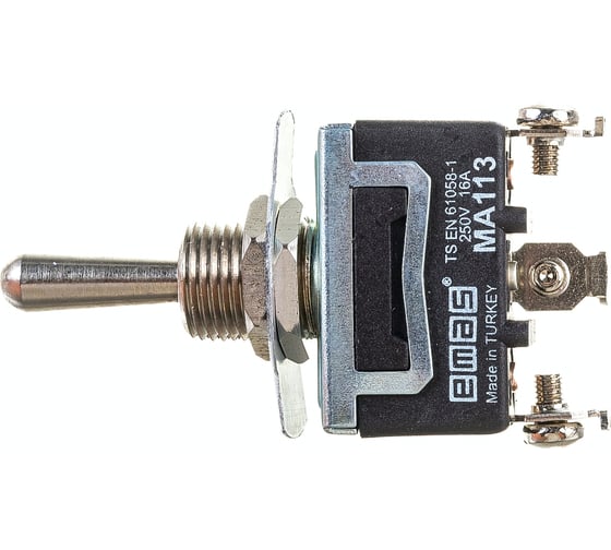 Тумблер Emas ON-OFF-ON, 250В, 16А. MA113