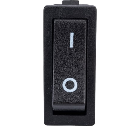 Клавишный выключатель Emas без подсветки, черная клавиша, 1НО, 250В AC, 16А A21B1H10