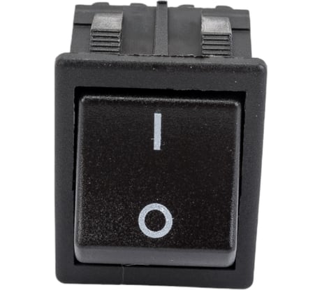 Клавишный выключатель Emas без подсветки, черная клавиша, 2НО, 250В AC, 16А A14B1H10