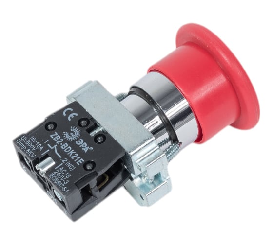 Кнопка управления ЭРА LAY5-BC42 Грибок, красная, 1р, 20/200/3200 Б0045643