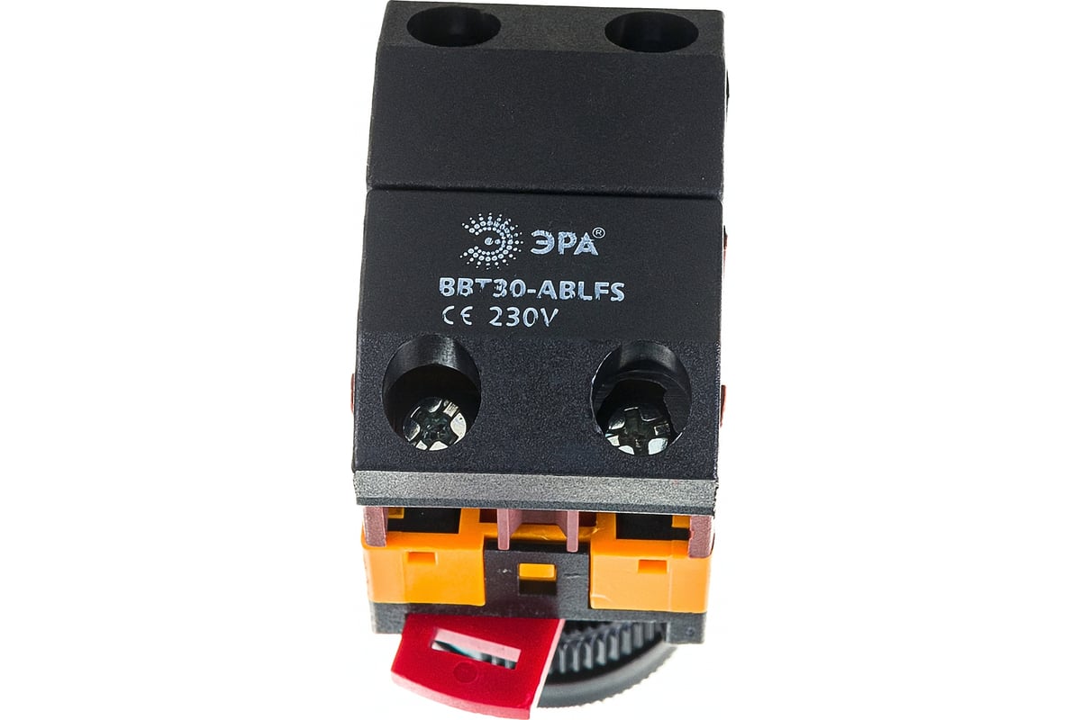 Кнопка ЭРА ABLFS-22 белый, d22мм, неон, 240В, 1з+1р, 10/400/3200 ...