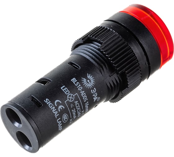 Лампа ЭРА AD16DS(LED)матрица, d16мм, красный, 24В, AC/DC 20/1000/28000 Б0045608
