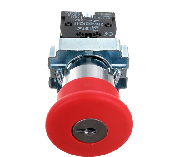 Кнопка ЭРА LAY5BS142, грибок с ключом, красный, d22мм, 240В, 1р 20/200/3200 Б0045637