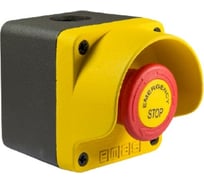 Металлический пост Emas желто-серый с аварийной кнопкой M1C200EE, M1C200EE