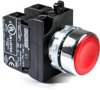Нажимная круглая кнопка Emas красная, 250 В AC, 4 А, CM102DK
