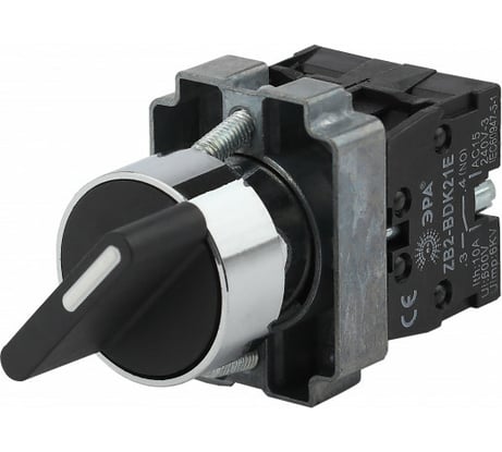 Переключатель ЭРА LAY5BD33, 3 положения I-0-II, стандартная ручка, 20/200/5000 Б0045685