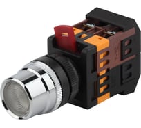 Кнопка ЭРА ABLF-22 белый, d=22мм, неон, 240В, 1з+1р, 10/400/3200 Б0045647