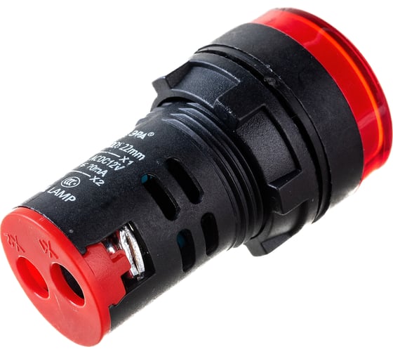 Лампа ЭРА AD22DS(LED)матрица, d=22мм, красный, 12В, AC/DC, 10/1000/12000 Б0045603
