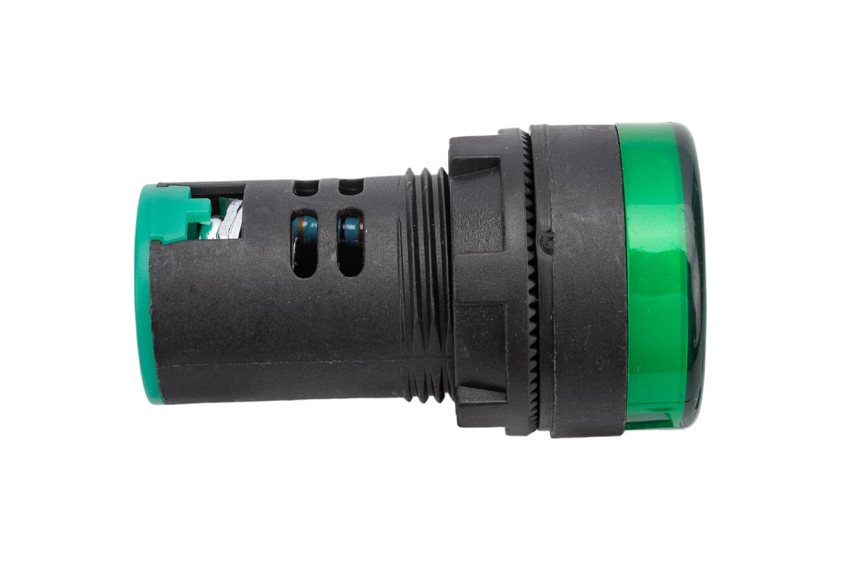 Лампа ЭРА AD22DS(LED)матрица, d=22мм, зеленый, 12В, AC/DC, 10/1000 ...