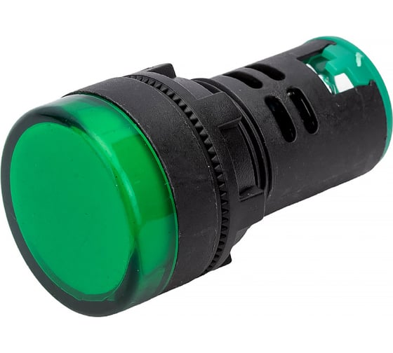 Лампа ЭРА AD22DS(LED)матрица, d=22мм, зеленый, 12В, AC/DC, 10/1000/12000 Б0045605