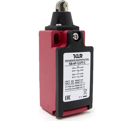 Концевой выключатель KLR KB-4P-12-PT-C 2NO/2NC Snap action/10A/600VAC/Ввод М20 8800001