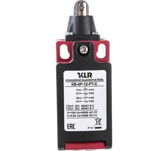 Концевой выключатель KLR KB-4P-12-PT-C 2NO/2NC Snap action/10A/600VAC/Ввод М20 8800001