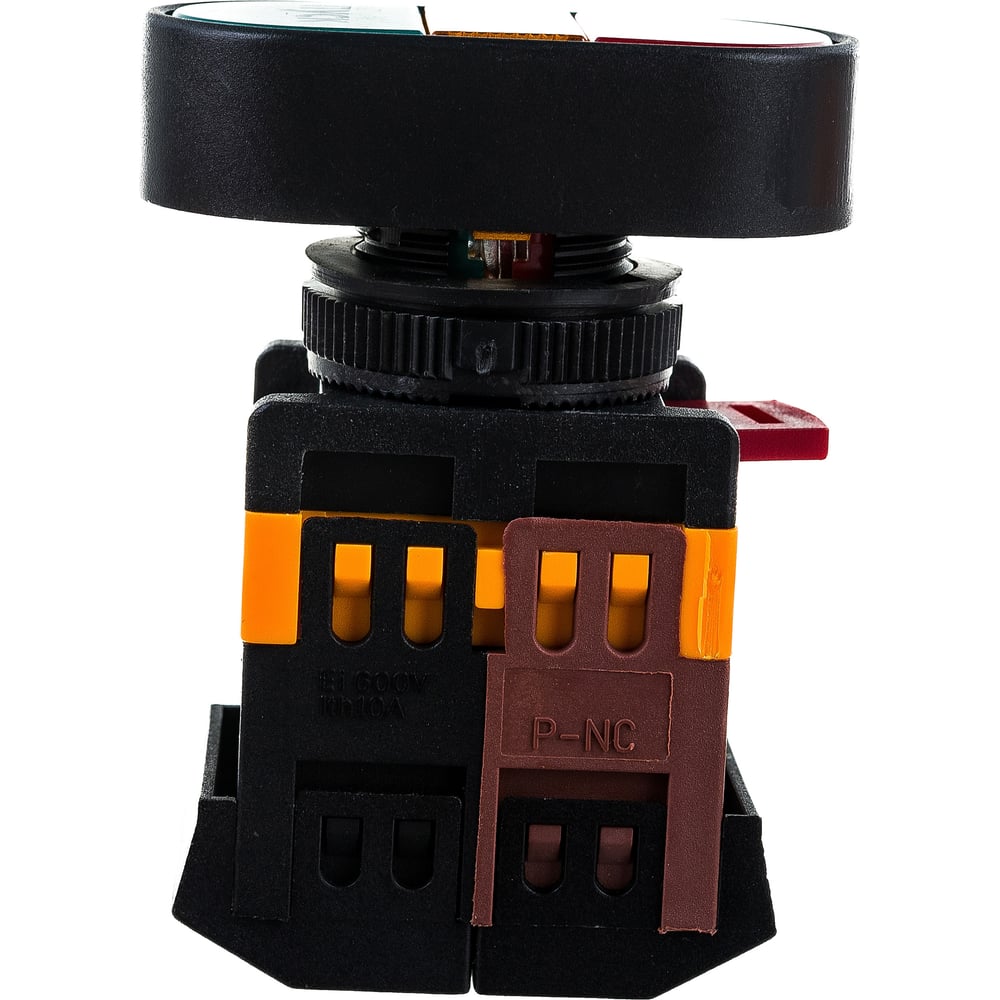 Кнопка ЭРА APBB22N, Пуск-Стоп, d22мм, неон/240В, 1з+1р, 10/400/3200 ...