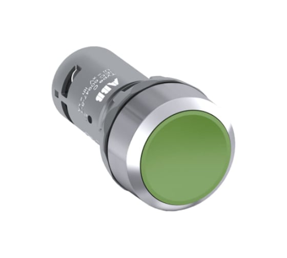 Кнопка ABB CP2-30G-11 зеленая, с фиксацией, 1НО+1НЗ 1SFA619101R3072 1