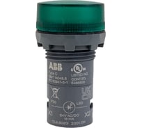 Лампа ABB CL2-502G зелёная, со встроенным светодиодом, 24В AC/DC 1SFA619403R5022