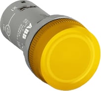 Лампа ABB CL2-502Y желтая, со встроенным светодиодом, 24В AC/DC 1SFA619403R5023