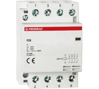 Модульный контактор FEDERAL ELECTRIC 9DT-K3404-0063 FCR6340, 4P, 63A, AC1/AC7a, Us:400V AC 4 шт. УТ-00002719