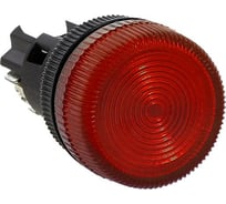 Лампа EKF ENS-22 красная, с подсветкой, 380В la-ens-r-380